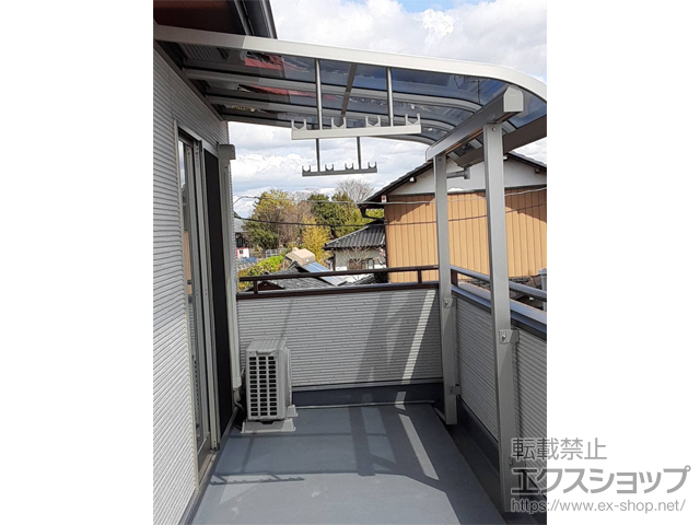 埼玉県加須市ののバルコニー・ベランダ屋根 プレシオステラスII R型 屋根タイプ 単体 積雪〜20cm対応 施工例