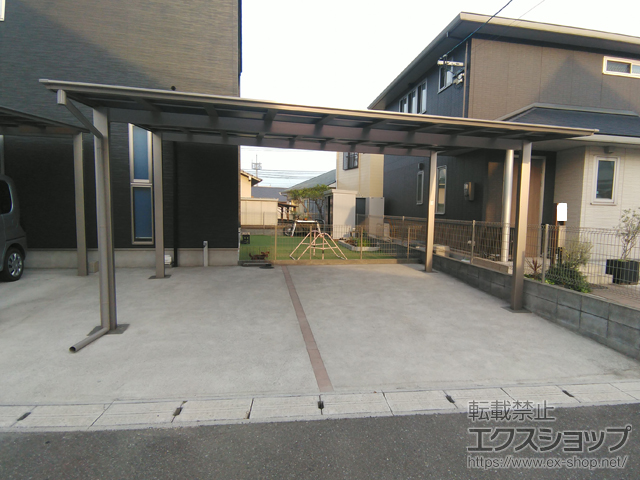 大分県由布市ののカーポート ソリッドポート ワイド 積雪〜20cm対応 施工例
