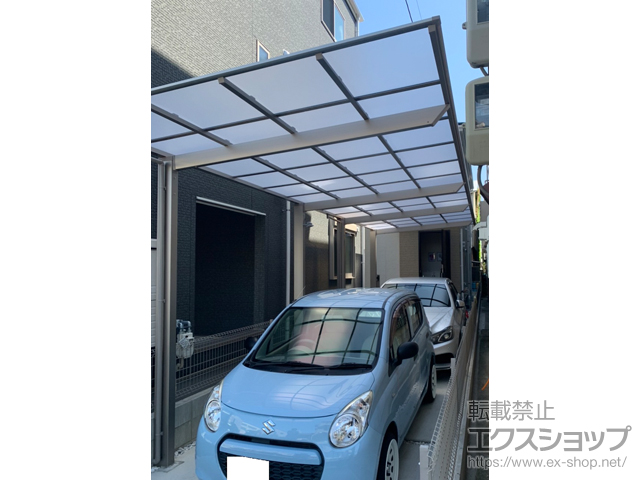 大阪府大阪市ののカーポート ネスカＦ (フラットスタイル) 縦連棟 積雪〜20cm対応 施工例
