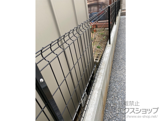 千葉県千葉市ののフェンス・柵 【02】イーネットフェンス 3F型 自由柱施工 施工例