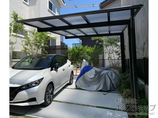 広島県広島市の三協アルミカーポート施工例(スカイリード 片側