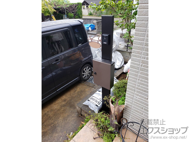 埼玉県三郷市のの機能門柱・ポスト シンプレオ ポストユニット 1型 #05 施工例