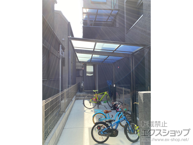 兵庫県西宮市ののテラス屋根 フーゴF 独立テラスタイプ 単体 積雪〜20cm対応 施工例