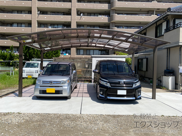 愛知県知多郡東浦町ののカーポート ネスカR (ラウンドスタイル) ワイド 積雪〜20cm対応 施工例