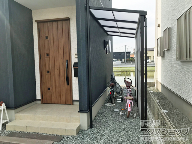 静岡県富士市ののストックヤード スピーネストックヤード F型 波板タイプ スクリーン仕様 積雪〜20?対応 施工例