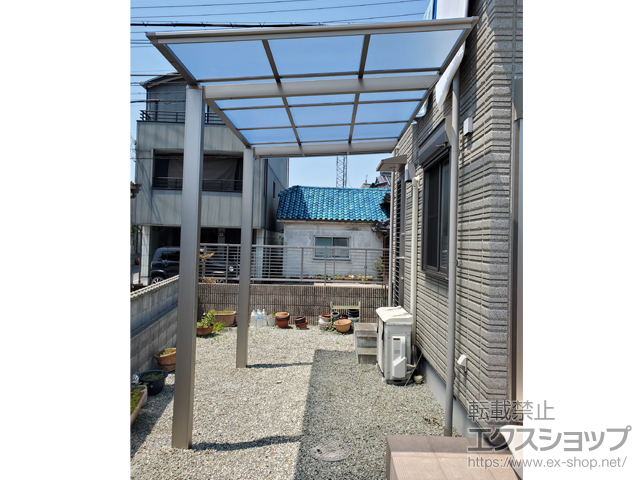 兵庫県加古川市ののテラス屋根 フーゴF 独立テラスタイプ 単体 積雪〜20cm対応 施工例