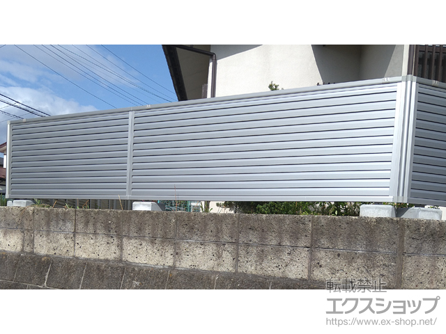 宮城県仙台市ののフェンス・柵 ミエーネフェンス 目隠しルーバータイプ 自由柱施工 施工例