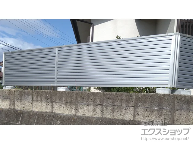 宮城県仙台市のValue Selectのフェンス・柵・塀 ミエーネフェンス 目隠しルーバータイプ 自由柱施工 施工例