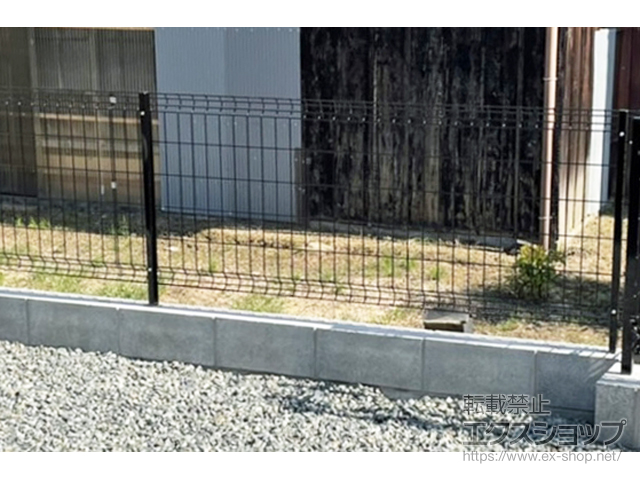 岡山県倉敷市ののフェンス・柵 イーネットフェンス A1F型　自由柱施工 施工例