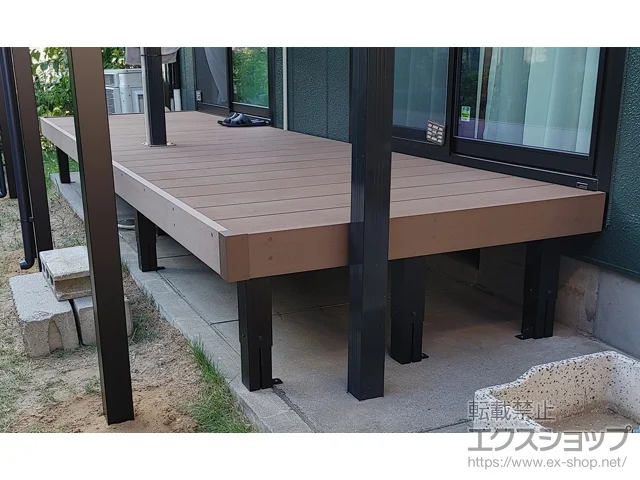 千葉県千葉市ののテラス屋根、物置・収納・屋外倉庫、ウッドデッキ リウッドデッキ 200 施工例