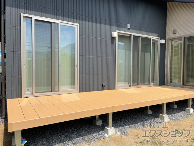 愛媛県伊予郡砥部町ののウッドデッキ リウッドデッキ 200 施工例