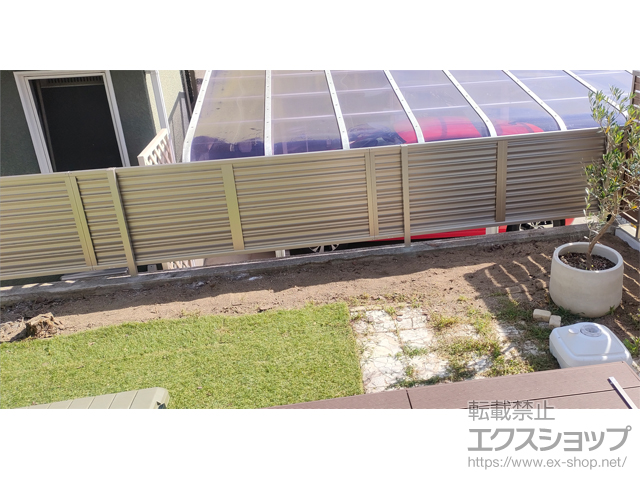兵庫県神戸市ののフェンス・柵 ミエーネフェンス 目隠しルーバータイプ 自由柱施工 施工例