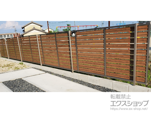 愛知県愛西市ののフェンス・柵 モクハイフェンス　フリーポールタイプ 施工例