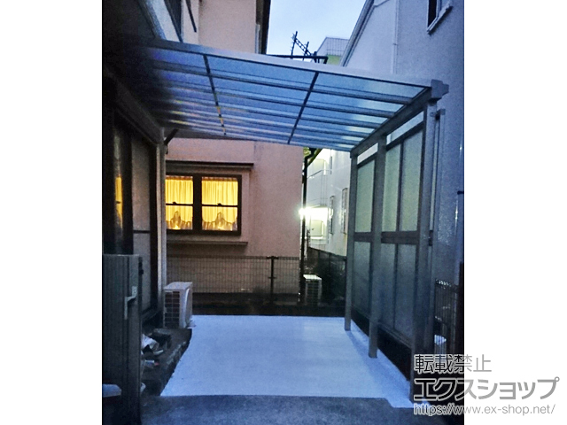 神奈川県川崎市ののテラス屋根 ソラリア F型 テラスタイプ 単体 積雪〜20cm対応 施工例