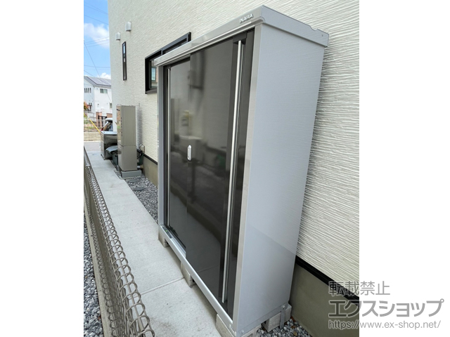 千葉県流山市のの物置・屋外倉庫 シンプリー 一般型 1320×415×1603 MJX-134D-P-EB 施工例
