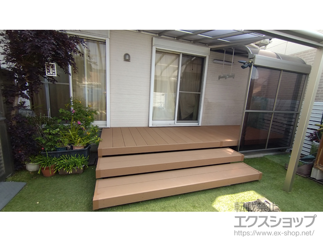 福岡県北九州市ののテラス屋根 ソラリア R型 テラスタイプ 単体 積雪〜20cm対応 施工例