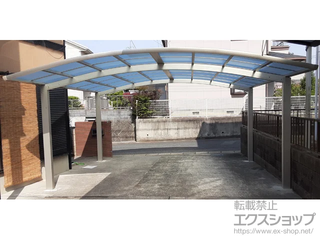 山口県宇部市のYKKAPのカーポート レイナツインポートグラン　積雪～20cm対応 施工例