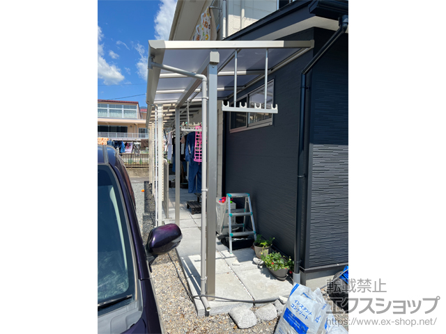長野県下伊那郡松川町ののテラス屋根 プレシオステラスII F型 テラスタイプ 単体 積雪〜20cm対応 施工例