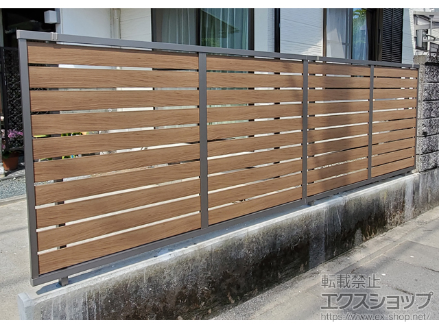 静岡県静岡市ののフェンス・柵 モクハイフェンス フリーポールタイプ 施工例