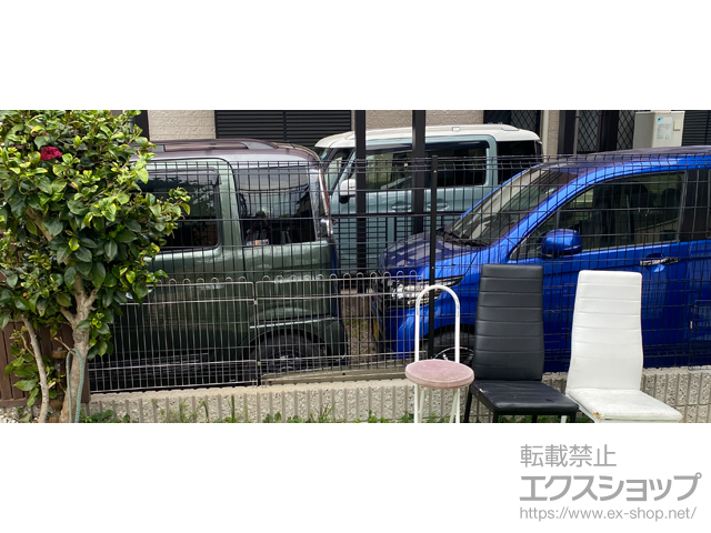 兵庫県三田市ののフェンス・柵 ハイグリッドフェンスN8型 フリーポールタイプ 施工例