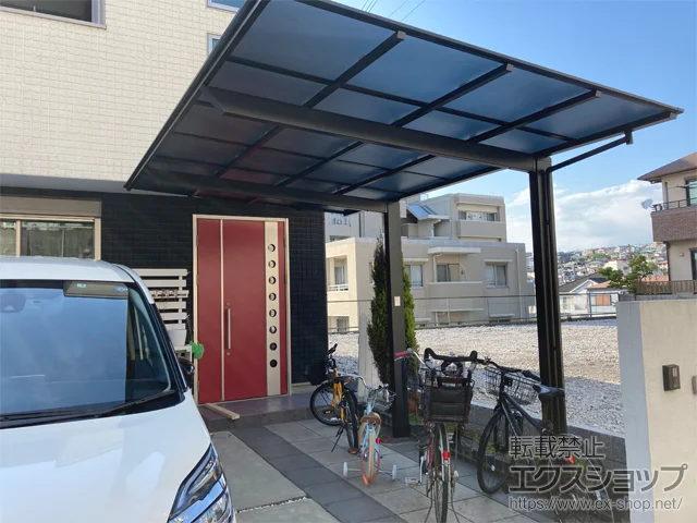 兵庫県明石市のLIXIL(リクシル)のカーポート ネスカF (フラットスタイル) 積雪～20cm対応 施工例