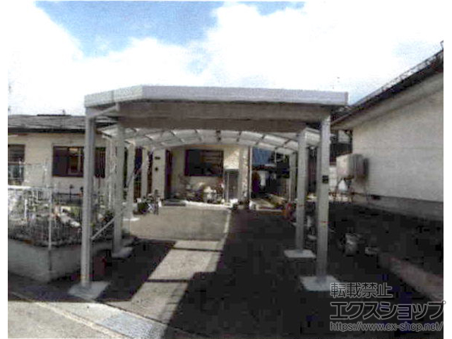岩手県奥州市ののカーポート カーポートST 積雪100cm対応 小屋根タイプ 4本角柱 施工例
