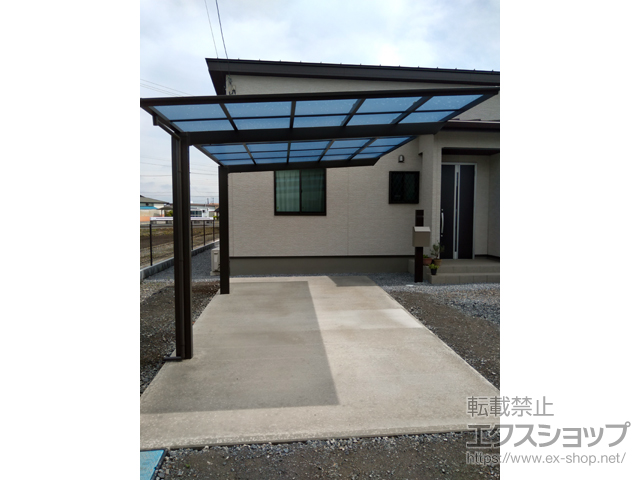 栃木県栃木市ののカーポート フーゴF (フラットスタイル) 積雪〜20cm対応 施工例