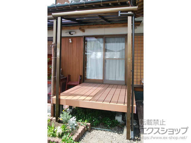 大分県宇佐市ののテラス屋根 レボリューA F型 テラスタイプ 単体 積雪〜20cm対応 施工例