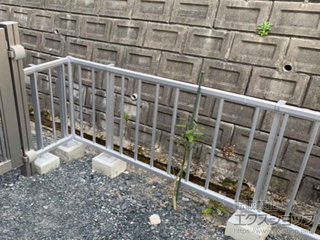 山口県宇部市ののフェンス・柵 ミエッタフェンス 防犯たて格子タイプ 自由柱施工 施工例