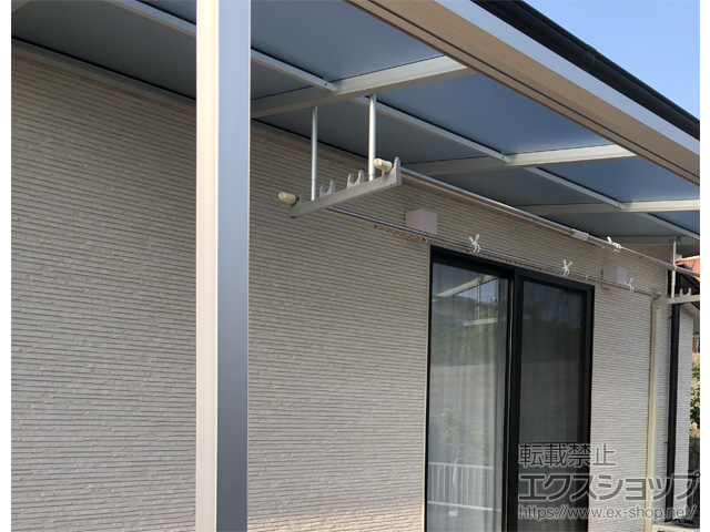 山口県宇部市ののテラス屋根 ソラリア F型 テラスタイプ 単体 積雪〜20cm対応 施工例