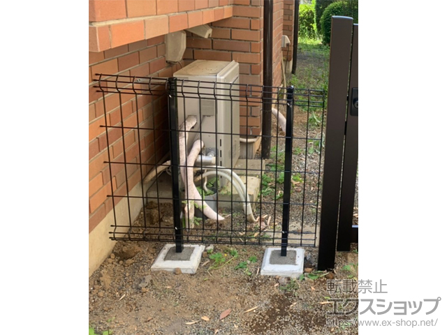神奈川県川崎市ののフェンス・柵 イーネットフェンス 3F型　自由柱施工 施工例