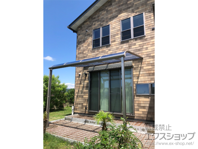 鹿児島県霧島市ののテラス屋根 スピーネ R型 テラスタイプ 単体 積雪〜20cm対応 施工例