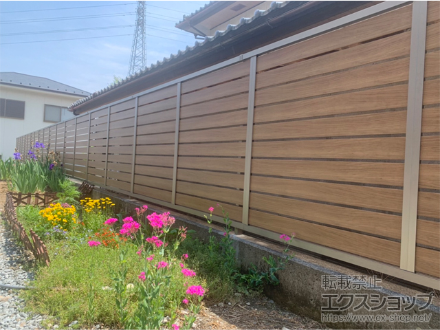 山梨県南アルプス市ののフェンス・柵 モクハイフェンス　フリーポールタイプ 施工例