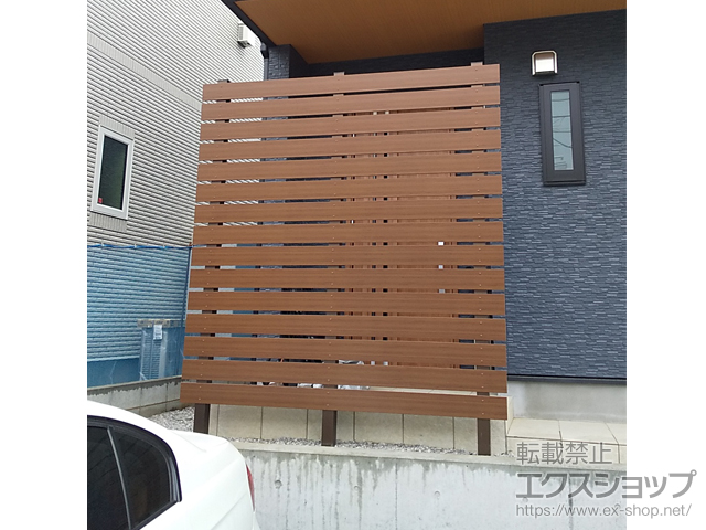 神奈川県川崎市ののフェンス・柵 マイティウッド デコII 横貼り15段 隙間20mm 施工例