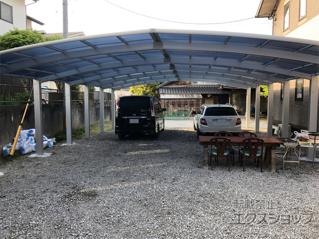 福岡県福津市ののカーポート レイナトリプルポートグラン　6本柱仕様　積雪〜20cm対応 施工例