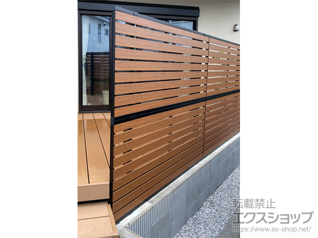 埼玉県川越市ののフェンス・柵 シャトレナ? 2型 2段フリー支柱タイプ 施工例