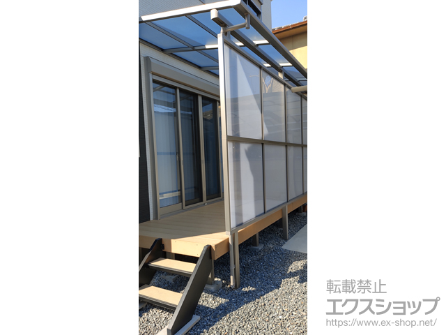 京都府宇治市ののテラス屋根 スピーネ F型 テラスタイプ 単体 積雪〜20cm対応＋前面スクリーン 施工例
