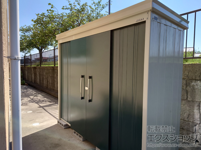 山形県鶴岡市のの物置・屋外倉庫 ガーデンハウス DM-Z2509-G 豪雪地型 2523×923×2120 DM-Z2509-G-MG 施工例