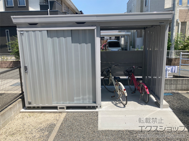 熊本県熊本市のの物置・屋外倉庫 FORTAウィズ一般型 3320×1790×2085 左扉タイプ FW-1818+15KS-PS 施工例