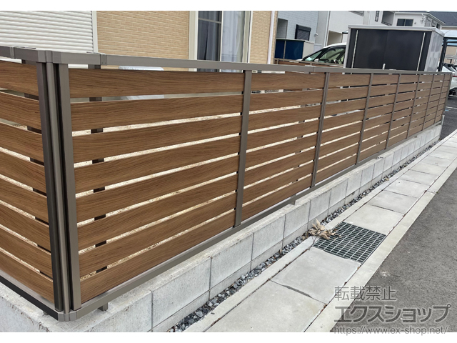 茨城県取手市ののフェンス・柵 モクハイフェンス　フリーポールタイプ 施工例