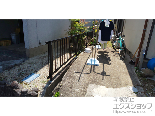 奈良県橿原市ののフェンス・柵 ミエッタフェンス 防犯たて格子タイプ 自由柱施工 施工例