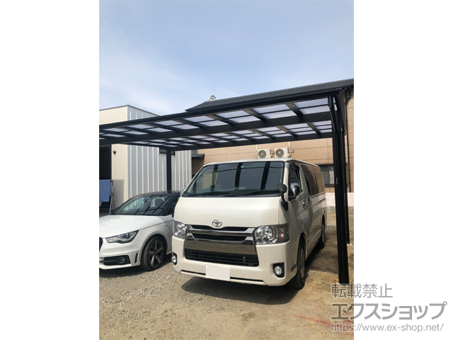 大阪府岸和田市ののカーポート ネスカF ワイド 積雪〜20cm対応 台風補償付 施工例