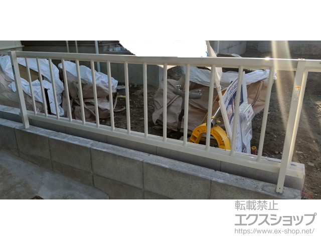 愛知県海部郡大治町ののフェンス・柵 ミエッタフェンス 防犯たて格子タイプ 自由柱施工 施工例