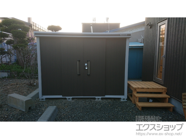 北海道釧路市のの物置・屋外倉庫 エルモ 積雪型 2920×2220×2118（LMDS-2922） LMDS-2922-DW 施工例