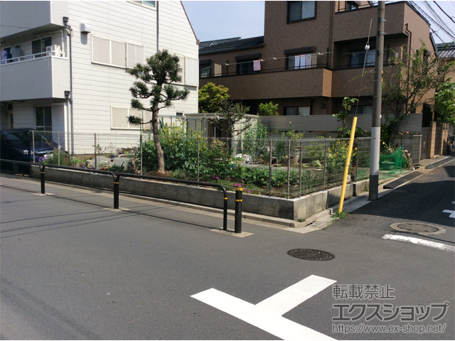 東京都板橋区ののフェンス・柵 イーネットフェンスA1F型 自由柱タイプ　自由柱施工 施工例
