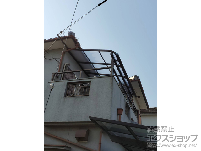 奈良県葛城市ののバルコニー・ベランダ屋根 プレシオステラスII R型 屋根タイプ 単体 積雪〜20cm対応 施工例