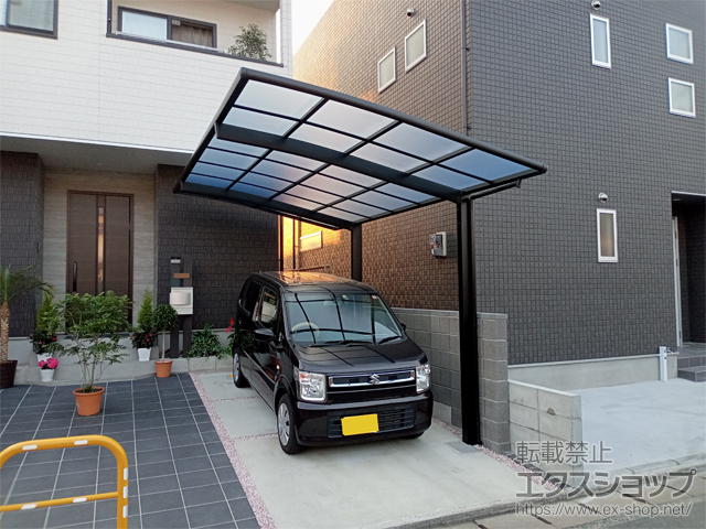 福岡県福岡市ののカーポート ネスカR (ラウンドスタイル) 積雪〜20cm対応 施工例