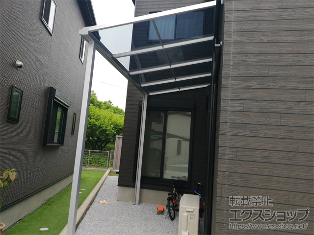 福岡県朝倉筑前町ののテラス屋根 ソラリア F型 テラスタイプ 単体 積雪〜20cm対応 施工例