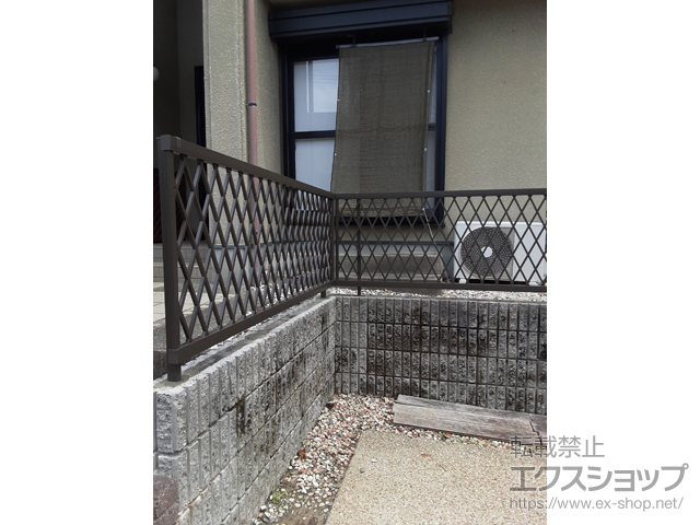愛知県みよし市ののフェンス・柵 ライシスフェンス 8型 ダイヤ格子 フリーポールタイプ 施工例