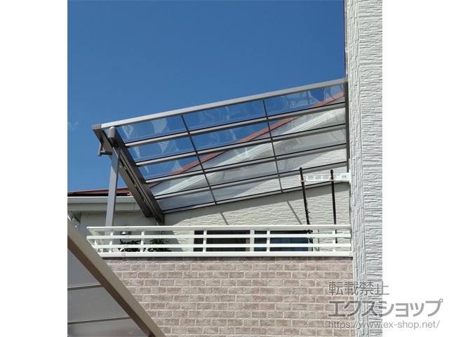 茨城県日立市ののバルコニー・ベランダ屋根 テラスVS F型 屋根タイプ 単体 積雪〜30cm対応 施工例